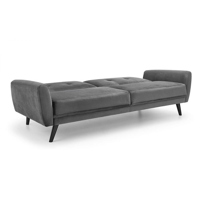 Monza Dark Grey Velvet Sofabed - Click Image to Close